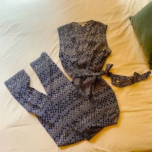 DVF silk print jumpsuit